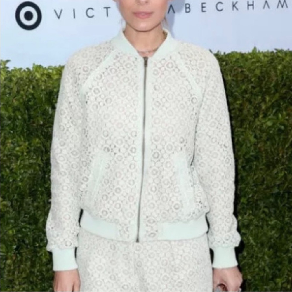 Victoria Beckham for Target Lace Bomber Jacket in Mint Size Medium